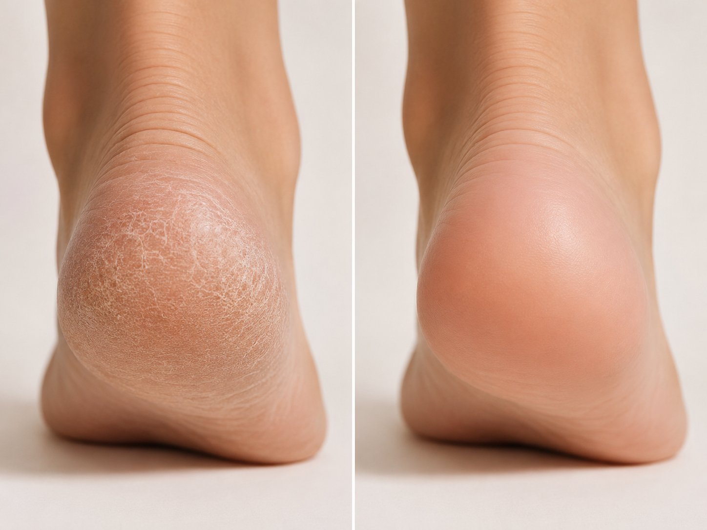 Before — cracked heels